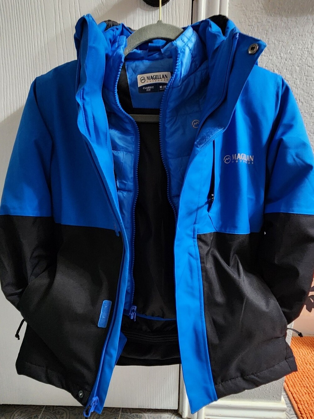 Kids Magellan Outdoors Blue and Black Insulated Jacket
